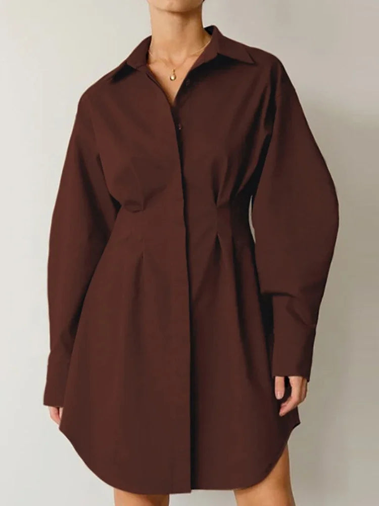 Oversized Long Sleeve Shirt Dress