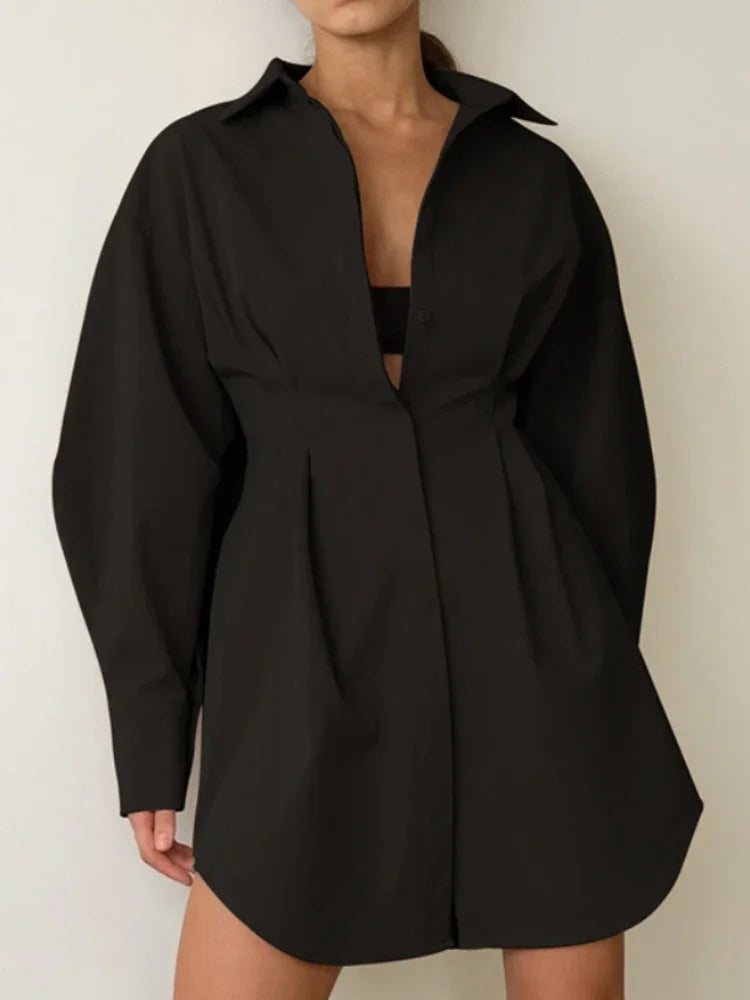 Oversized Long Sleeve Shirt Dress