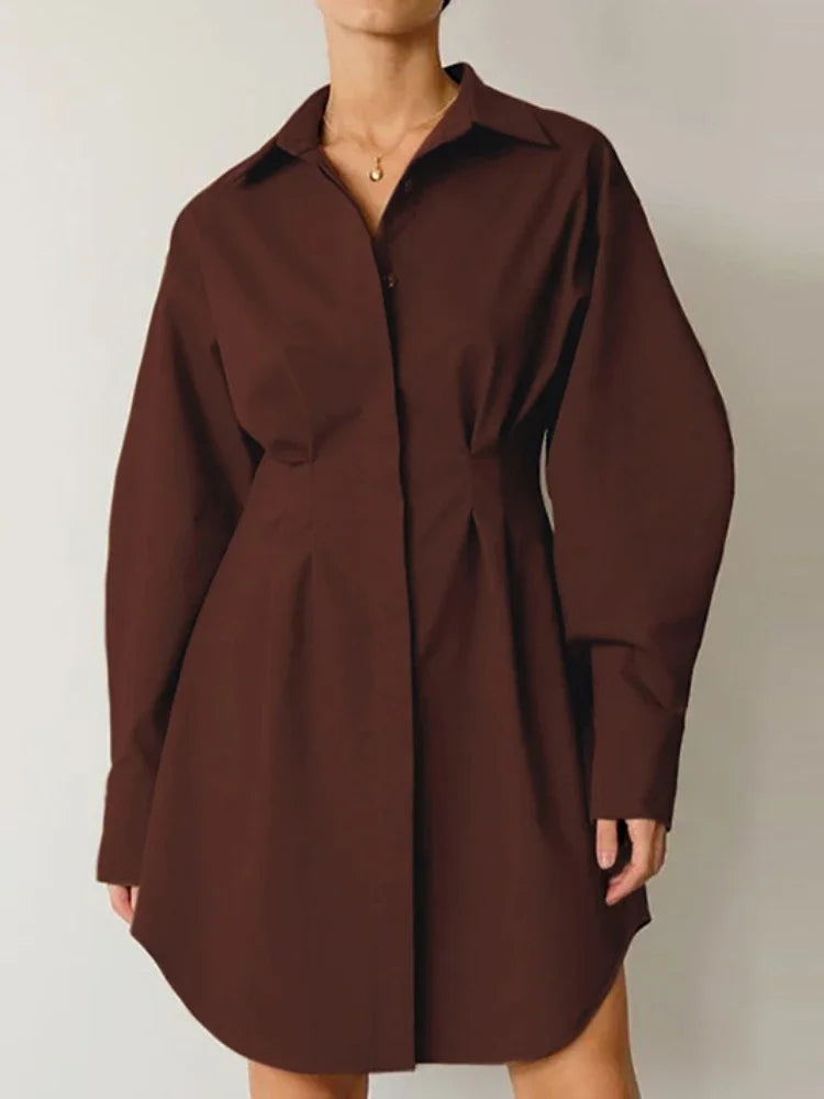 Oversized Long Sleeve Shirt Dress