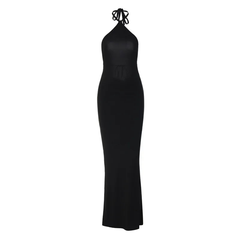 Halter Neck Backless Formal Wear Maxi Dress