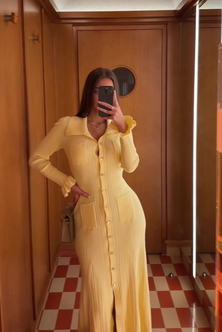 Sylvie Knit Smart Casual Summer Midi Dress