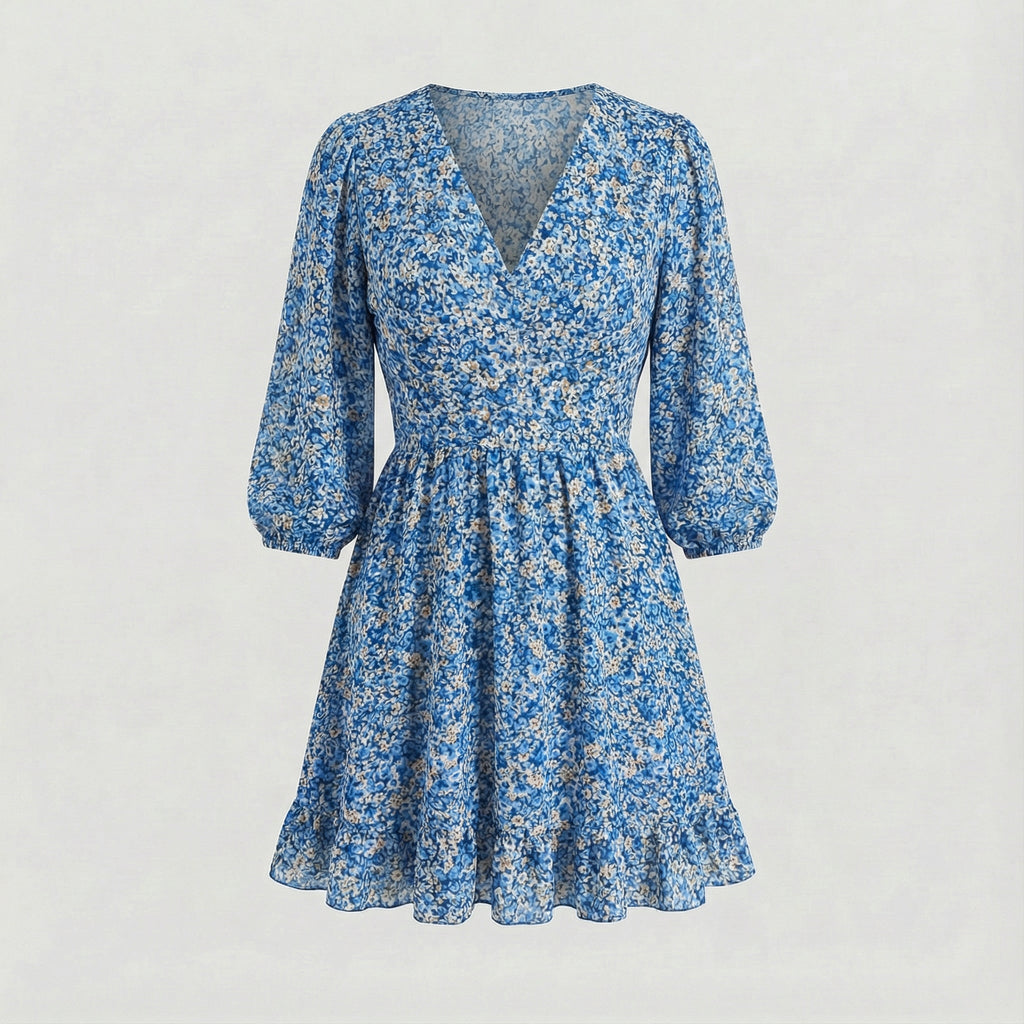 Elisa™ | Floral Puff Sleeve Dress