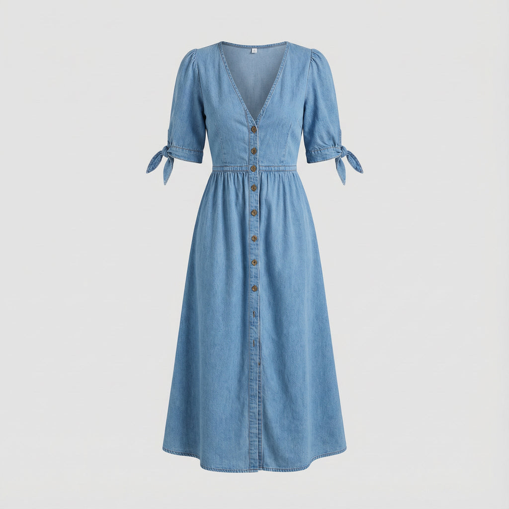 Jacqueline™ | Elegant Denim Dress