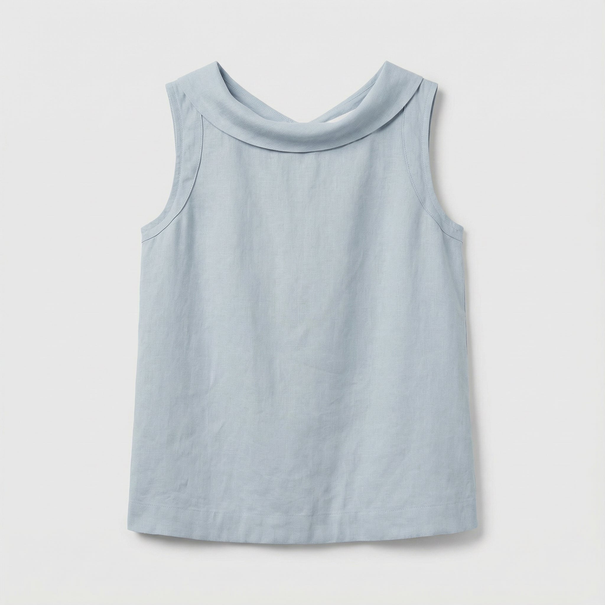 Anastine | Elegant Top with Roll Collar