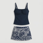 Cassidy | Paisley Print Tankini Set