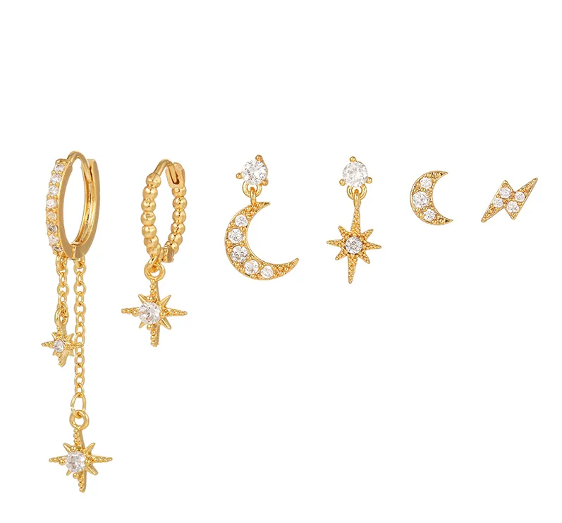 Livia | Elegant Starlight Celestial Style Sets of Earrings