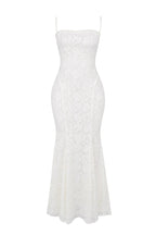 White Wedding Guest Maxi Dress with Spaghetti Straps