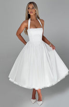 Elegant Esplendor Wedding Geust Midi Dress