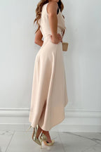 Women's Elegant Wrap Wedding Guest Maxi Dress