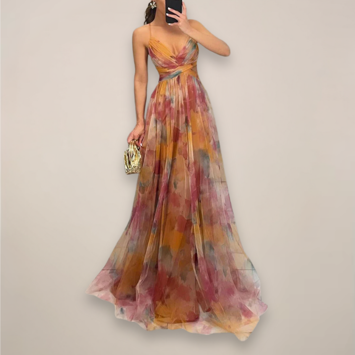 Women’s Floral Evening Maxi Dress