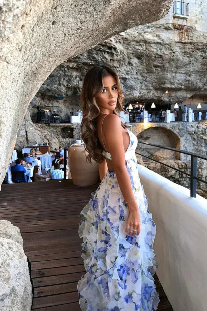 Women's Floral Summer Party Maxi Dress