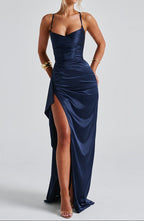 Women’s Navy Blue Formal Evening Maxi Dress