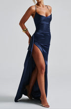 Women’s Navy Blue Formal Evening Maxi Dress