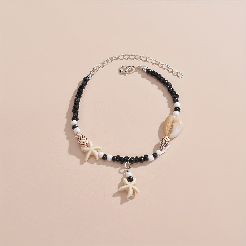 Calista | Vintage Boho Resin Starfish Anklet