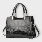 Olivia - Glossy Crocodile Pattern Handbag