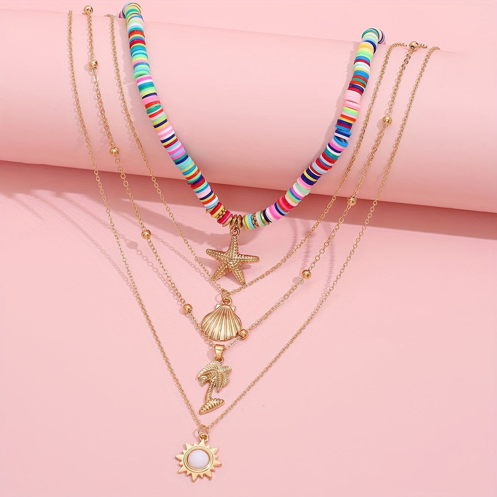 Azura | Boho Vintage Gold Pendant Necklace