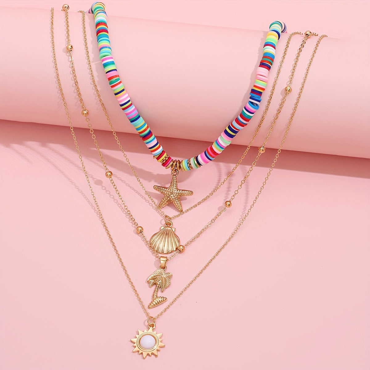 Azura | Boho Vintage Gold Pendant Necklace