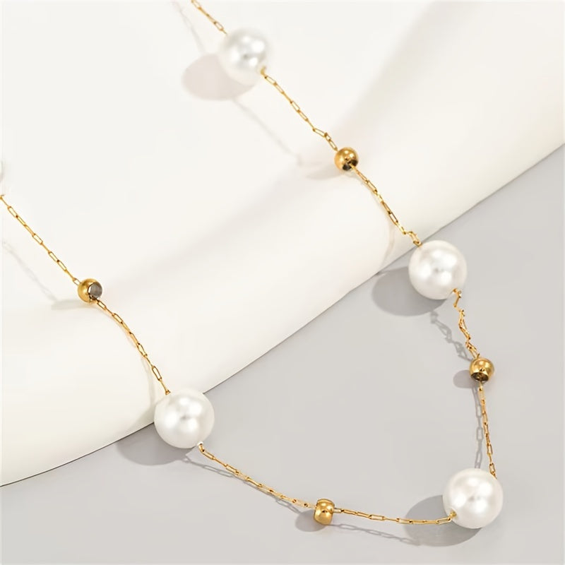 Isolde | Elegant Imitation Pearl Necklace