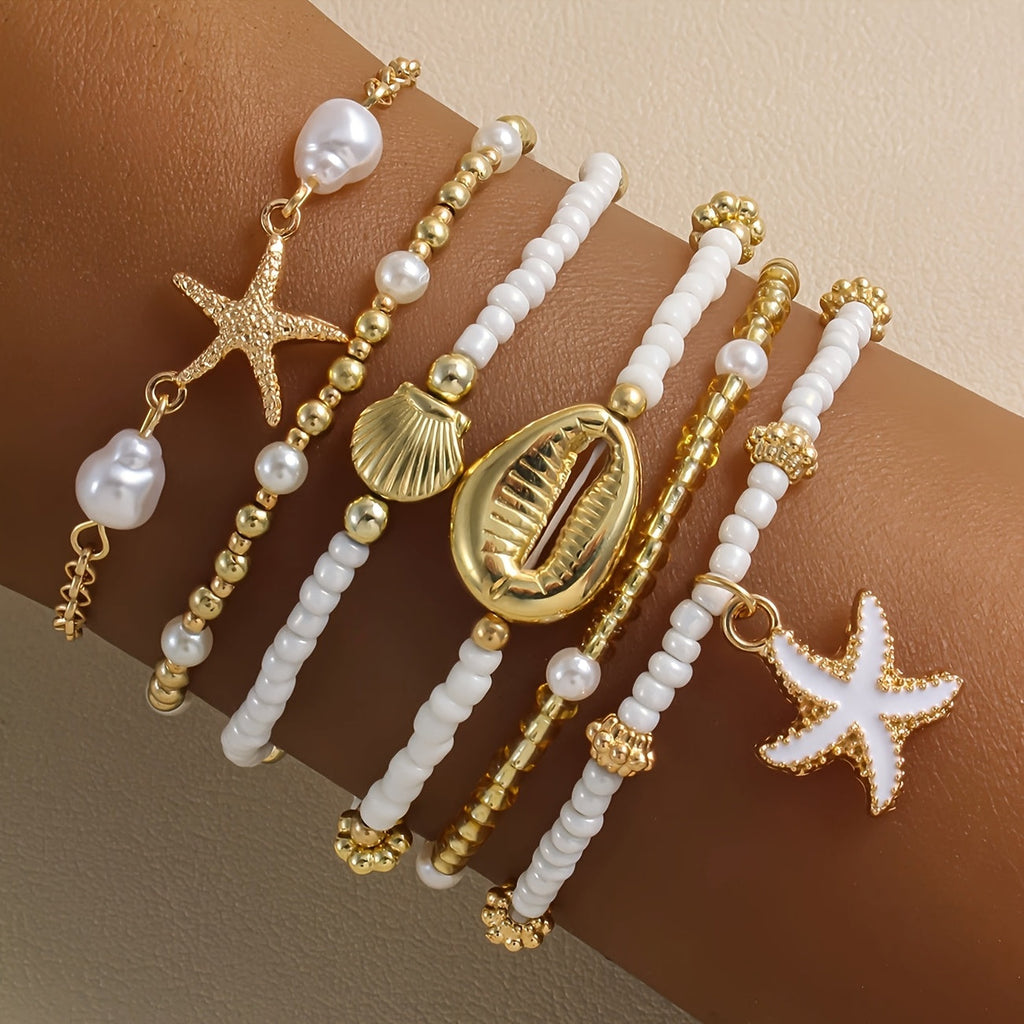 Aurelia | 6-Piece Retro Beach Bracelet Set