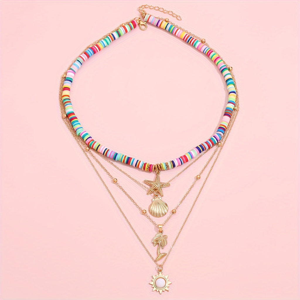 Azura | Boho Vintage Gold Pendant Necklace