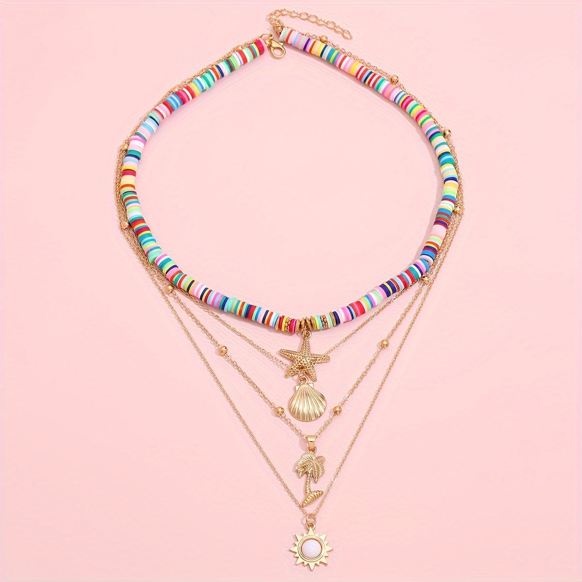 Azura | Boho Vintage Gold Pendant Necklace