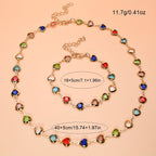 Donatella | Stylish Candy-Colored Hearts Necklace + Bracelet Set