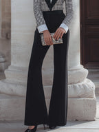 Tailored Lapel Jumpsuit With Structured Bodice