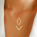 Fiora | Minimalist Retro Pendant Necklace (Dual-Layer)