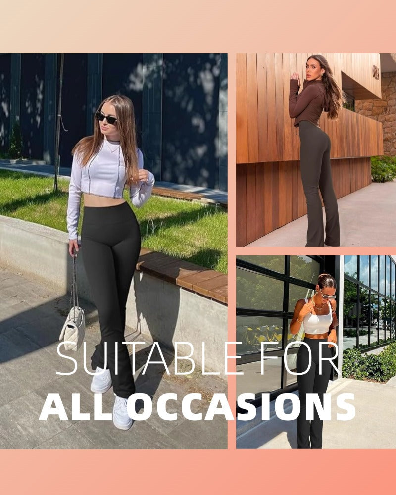 High Waist Stretch Casual Soft Straight Leg Bottoms